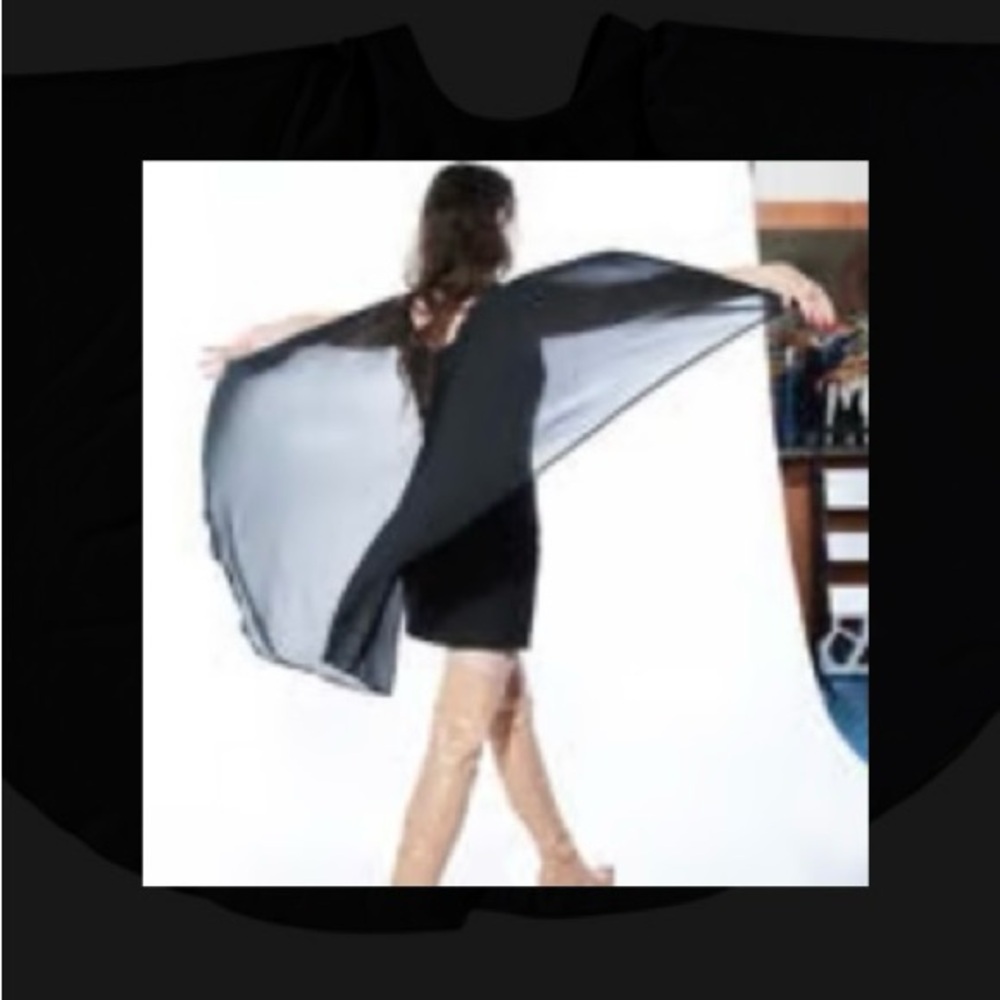 Fashion Brand Company 1x Sheer Cape Mini Dress